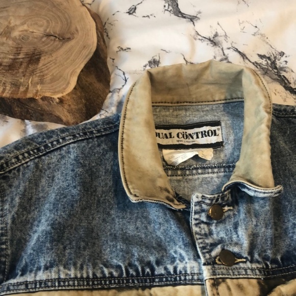 Dual Control 80s Jacket Denim with Leather Trim M - Picture 6 of 9